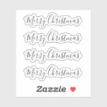 Merry Christmas minimalist handwritten trendy font<br><div class="desc">Minimalist christmas sticker with a trendy handwritten font with the text Merry Christmas.</div>