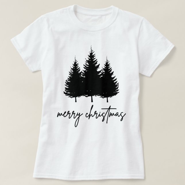 Merry Christmas minimalist Holiday Season T-Shirt (Design Front)