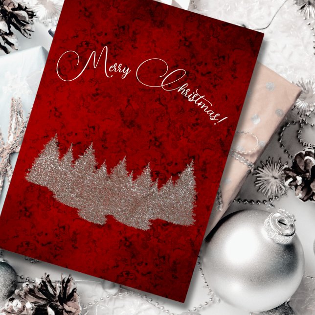 Merry Christmas - minimalist - silver fir trees (Creator Uploaded)