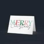 Merry Christmas Minimalistic Colourful Simple  Card<br><div class="desc">This design may be personalised by choosing the Edit Design option. You may also transfer onto other items. Contact me at colorflowcreations@gmail.com or use the chat option at the top of the page if you wish to have this design on another product or need assistance. See more of my designs...</div>