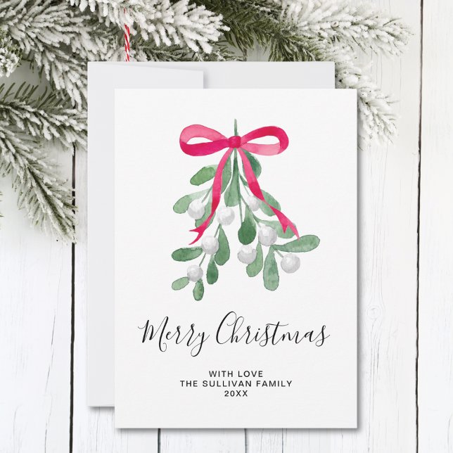 Merry Christmas Mistletoe Holiday Card (Creator Uploaded)