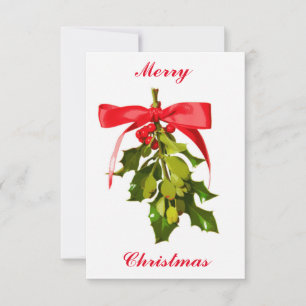 Merry Christmas mistletoe Invitation