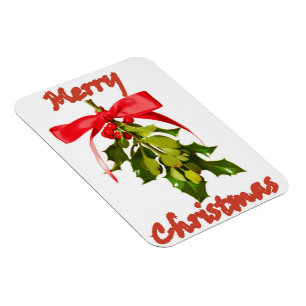 merry christmas mistletoe magnet