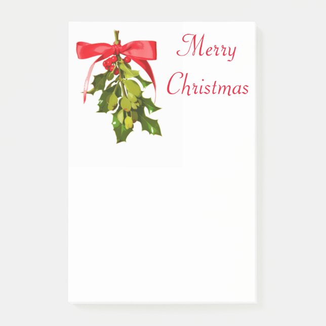 Merry Christmas mistletoe Post-it Notes (Front)