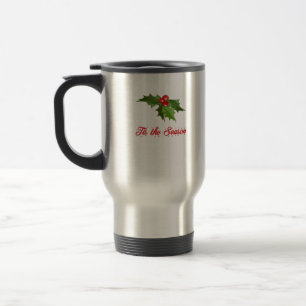 Merry Christmas Mistletoe Travel Mug