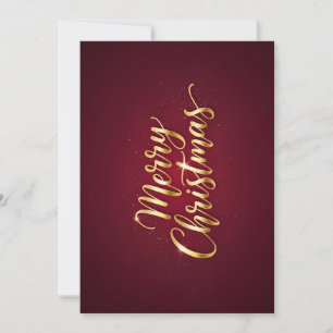 "Merry Christmas" mit goldglänzender Schrift Invitation