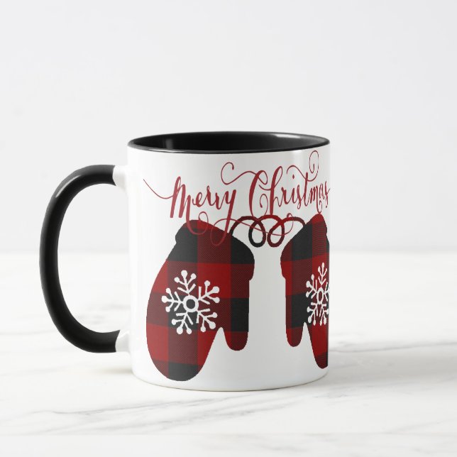 Merry Christmas mittens Mug (Left)