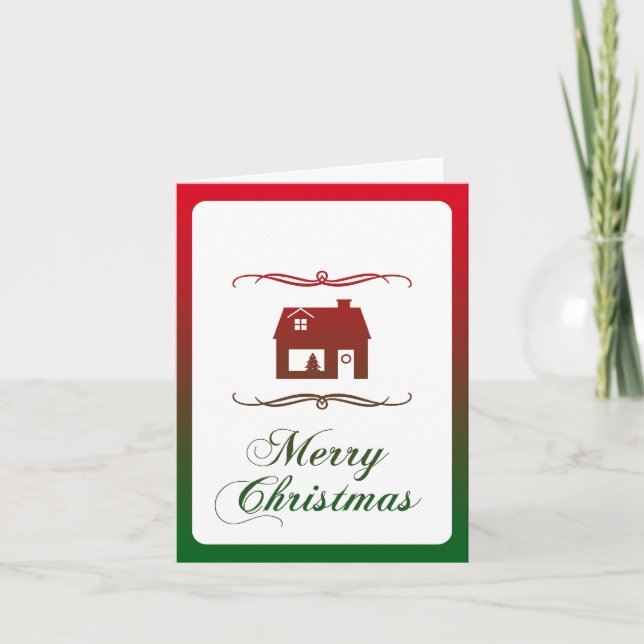merry christmas (mod home) holiday card (Front)
