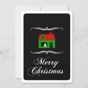 merry christmas (mod home) holiday card