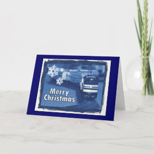 Merry Christmas Model Train Card