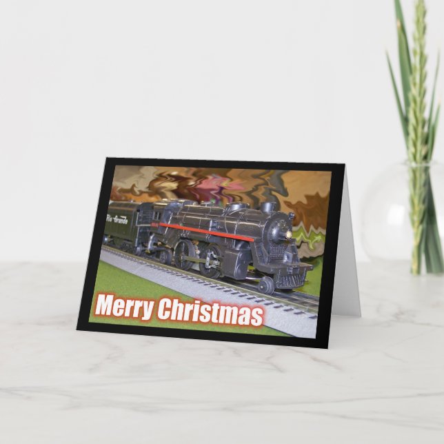 Merry Christmas Model Train Card (Front)