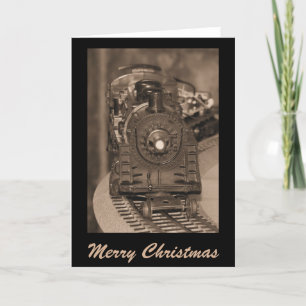 Merry Christmas Model Train Card