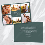 Merry Christmas Modern 6 Photo Collage Holiday Card<br><div class="desc">Wish friends and family a Merry Christmas with this multi-photo holiday card. The back has been left blank for you to handwrite a message if you wish.</div>