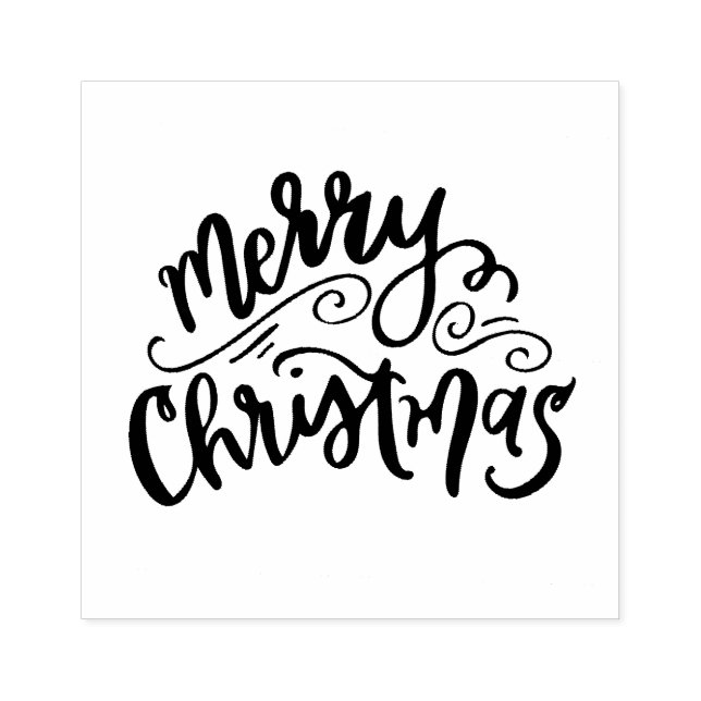 Merry Christmas Modern Calligraphy Stamp (Imprint)