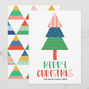 Merry Christmas Modern Colorful Holiday Card