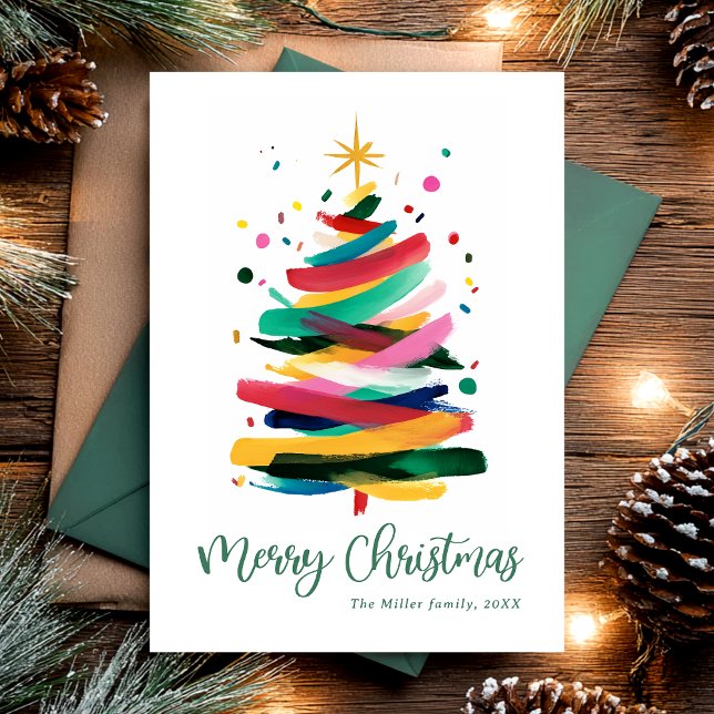 Merry Christmas Modern Colourful Holiday Card (Creator Uploaded)