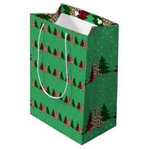 Merry Christmas Modern & Elegant Medium Gift Bag