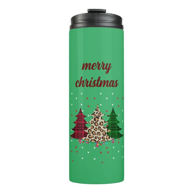 Merry Christmas Modern & Elegant  Thermal Tumbler (Front)