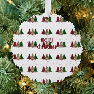 Merry Christmas Modern & Elegant Tree Decoration Card