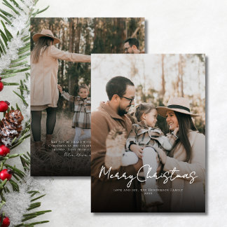 Merry Christmas Modern Family 2 Photo Holiday Card