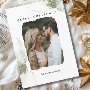 Merry Christmas! Modern, minimal Flat Holiday Card