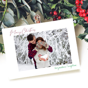 Merry Christmas Modern Minimalist Photo Card