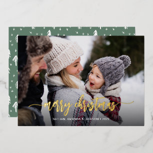 Merry Christmas Modern One Photo