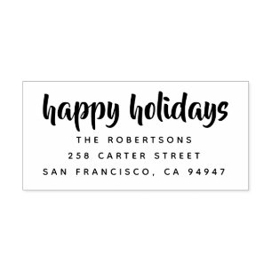 Merry Christmas Modern Personalised Self-inking Stamp