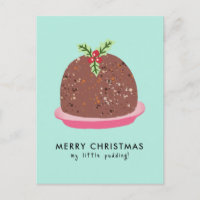 Merry Christmas Modern Pudding Illustration