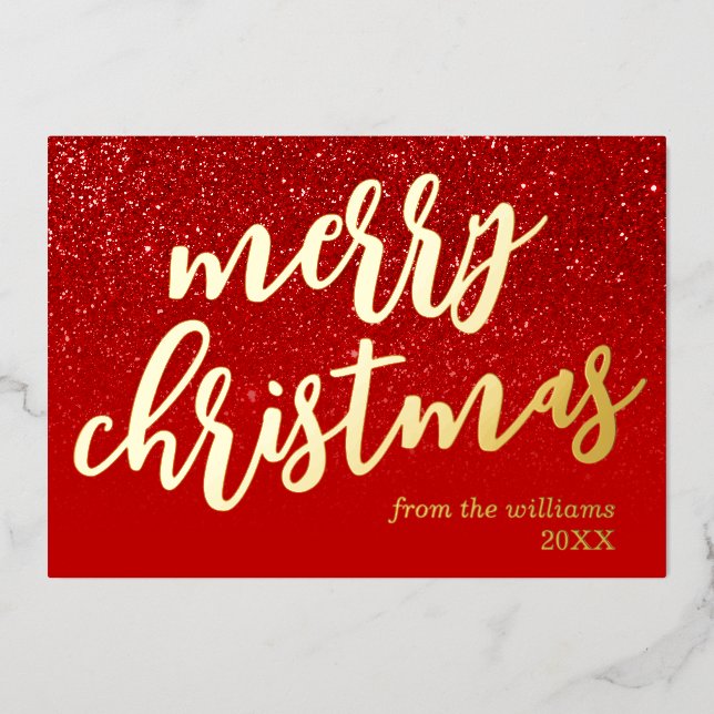 Merry Christmas Modern Script Non Photo (Front)