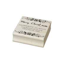 Merry Christmas Modern Script Return Address