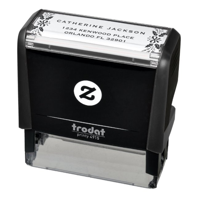 Merry Christmas Modern Script Return Address Self-inking Stamp (Product)