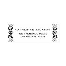 Merry Christmas Modern Script Return Address