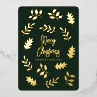 Merry Christmas Modern Simple Foliage Botanical