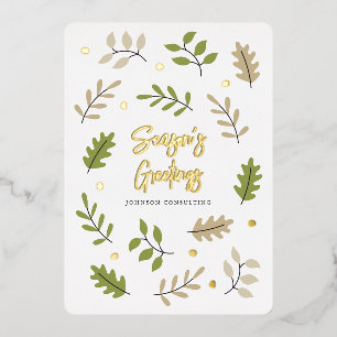 Merry Christmas Modern Simple Foliage Botanical