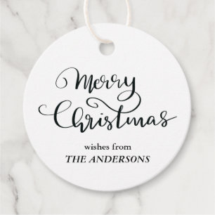 Merry Christmas Modern Simple Handwritten Script  Favour Tags