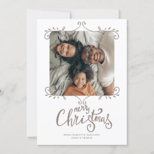 Merry Christmas Modern Simple Photo Card