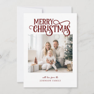 Merry Christmas!   Modern, simple photo  Holiday Card