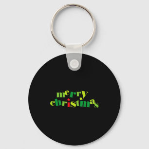 Merry Christmas Modern Tygraphy _1  Key Ring