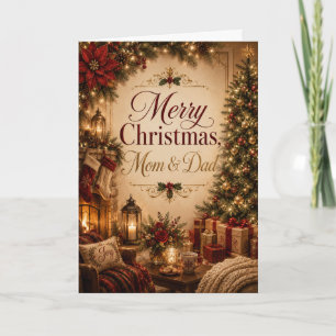 Merry Christmas Mom & Dad Card