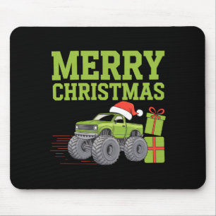 Merry Christmas Monster Truck Toddler Boys Xmas Mouse Pad
