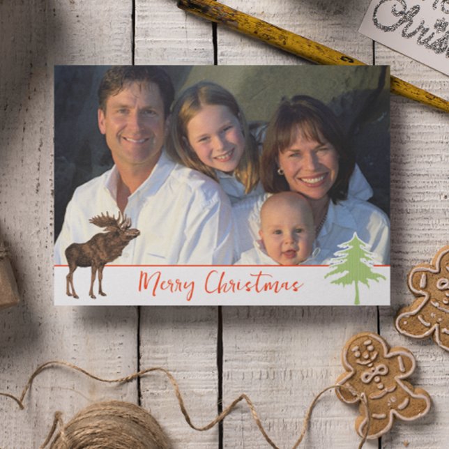 Merry Christmas Moose Holiday Card (Creator Uploaded)