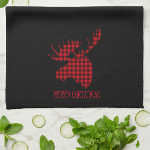 Merry Christmas Moose Kitchen Towel