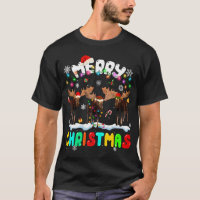 Merry Christmas Moose Lover Santa Hat Xmas Lights
