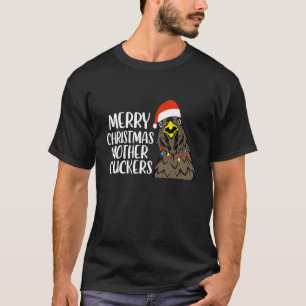 Merry Christmas Mother Cluckers Funny Chicken T-Shirt