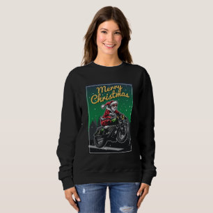 Merry Christmas Motorcycle Santa   Holidays Sweatshirt