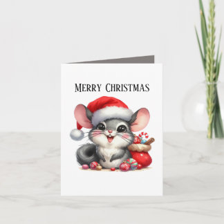 Merry Christmas mouse add message Holiday Card