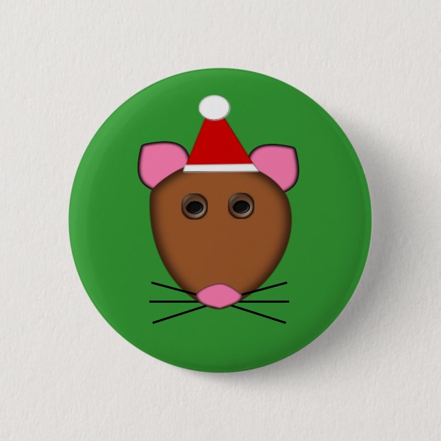 Merry Christmas Mouse Button (Front)