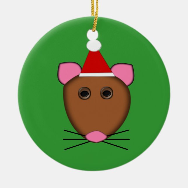 Merry Christmas Mouse Ornament (Front)