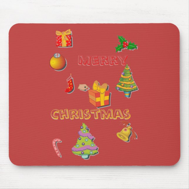 Merry Christmas Mouse Pad (Front)